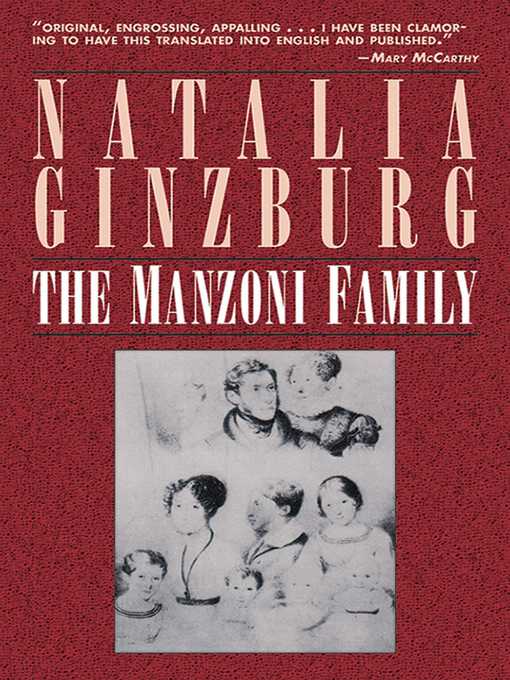 Cover image for The Manzoni Family